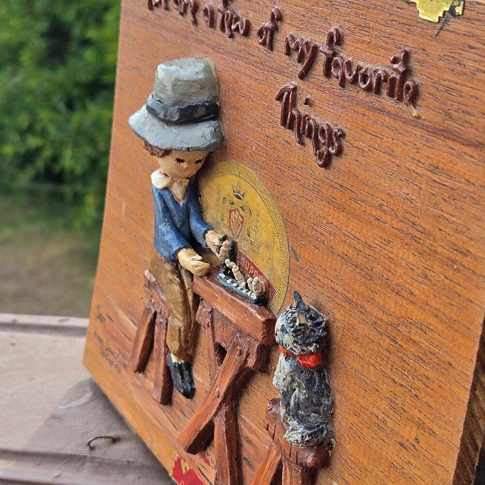 Vtg 1978 Custom Jose Melendi Churchill Wooden Cigar Keepsake Box - Picture 2 of 9